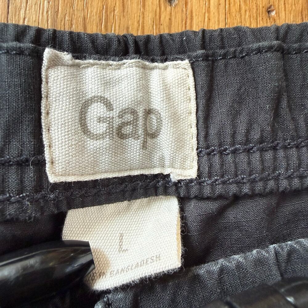 GAP Men's Faded Belted Utility Shorts Sz L Black Casual Outdoors Hiking Trail - Picture 2 of 11